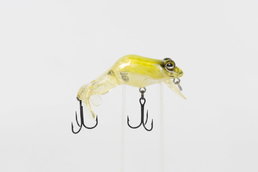 Megabass Type-X - 2005 - LCF (Lime Back Chart - Berry-Frog) - Discontinued rare fishing lure, new in original packaging. Right side view of lure. 