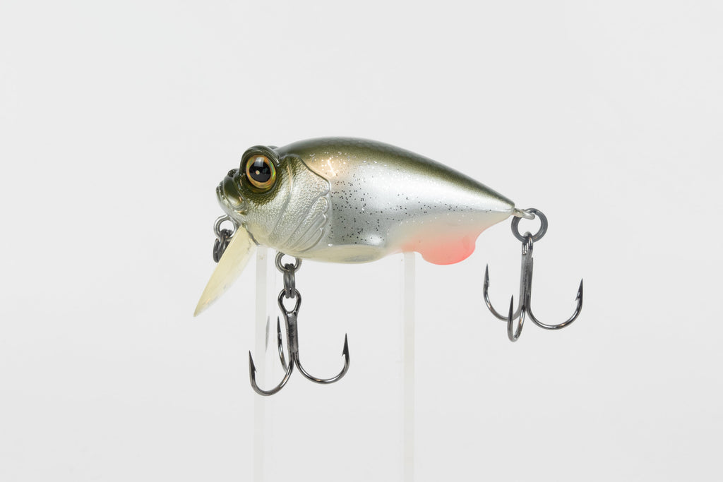 Megabass Griffon Zero - 2003 model - Glitter Shad - discontinued fishing lure new in original packaging - left side view of lure. 