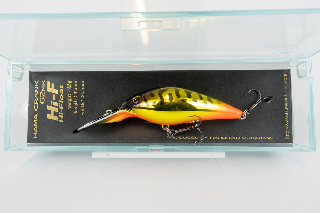 Tsunekichi Hama Crank 62MR - Gold Black (Plated), discontinued japanese fishing lure, new in original packaging, close lure view. 