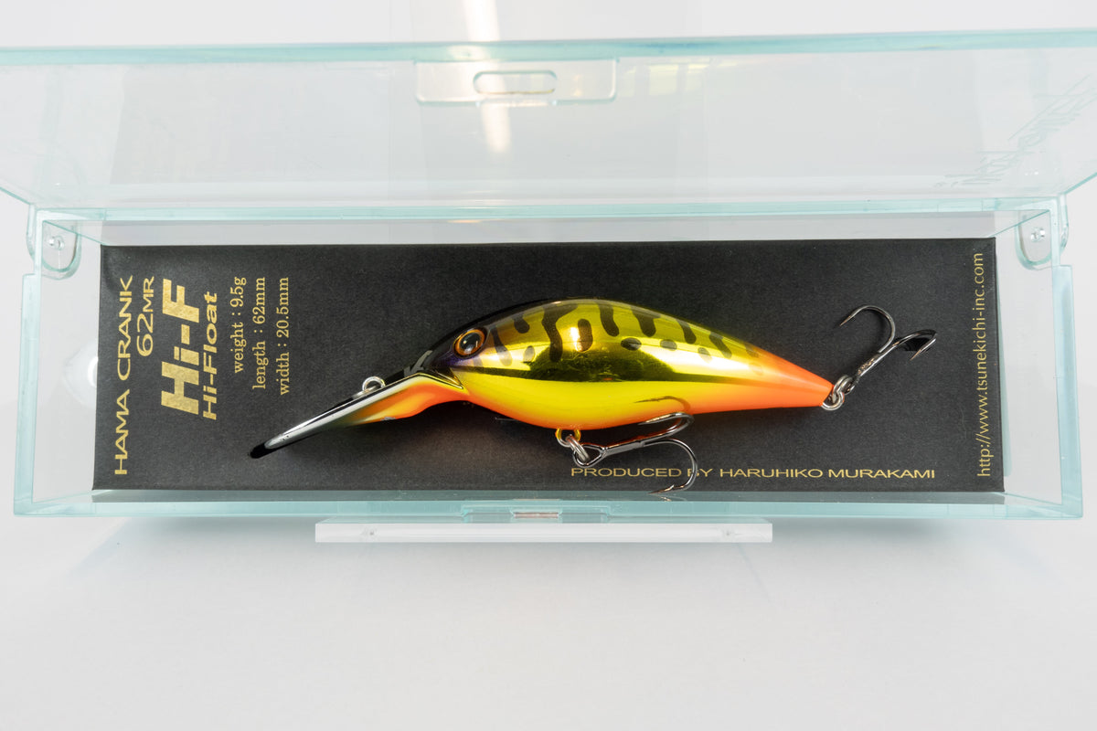 Tsunekichi Hama Crank 62MR - Gold Black (Plated), discontinued japanese fishing lure, new in original packaging, close lure view. 