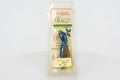 Yo-Zuri Slavko Bug - Clear Blue, vintage Japanese fishing lure, new in original packaging, front view. 
