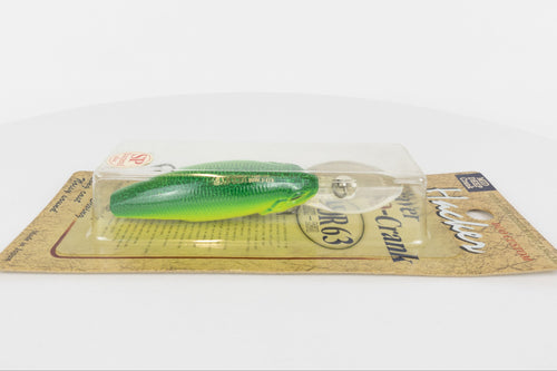 Duo / Hacker Slaver SD-Crank MDR63 - Lime Chart, Japanese discontinued fishing lure in new packaging, top view. 