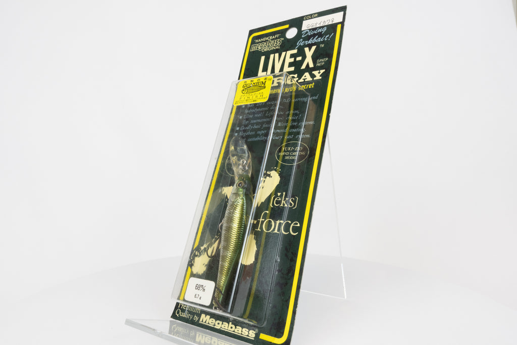 Megabass Live-X Margay - 2000 model - GG Oikawa Male, new in packaging, side view.