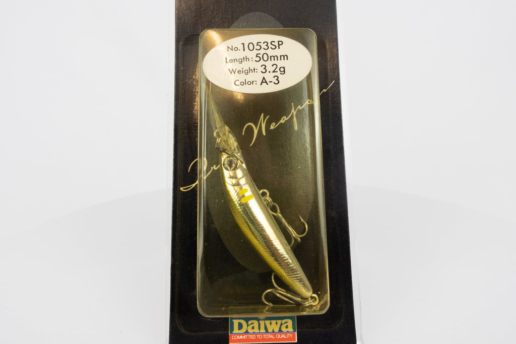 Team Daiwa T.D. Minnow 1053SP - A-3 fishing lure in original packaging, front close up view.