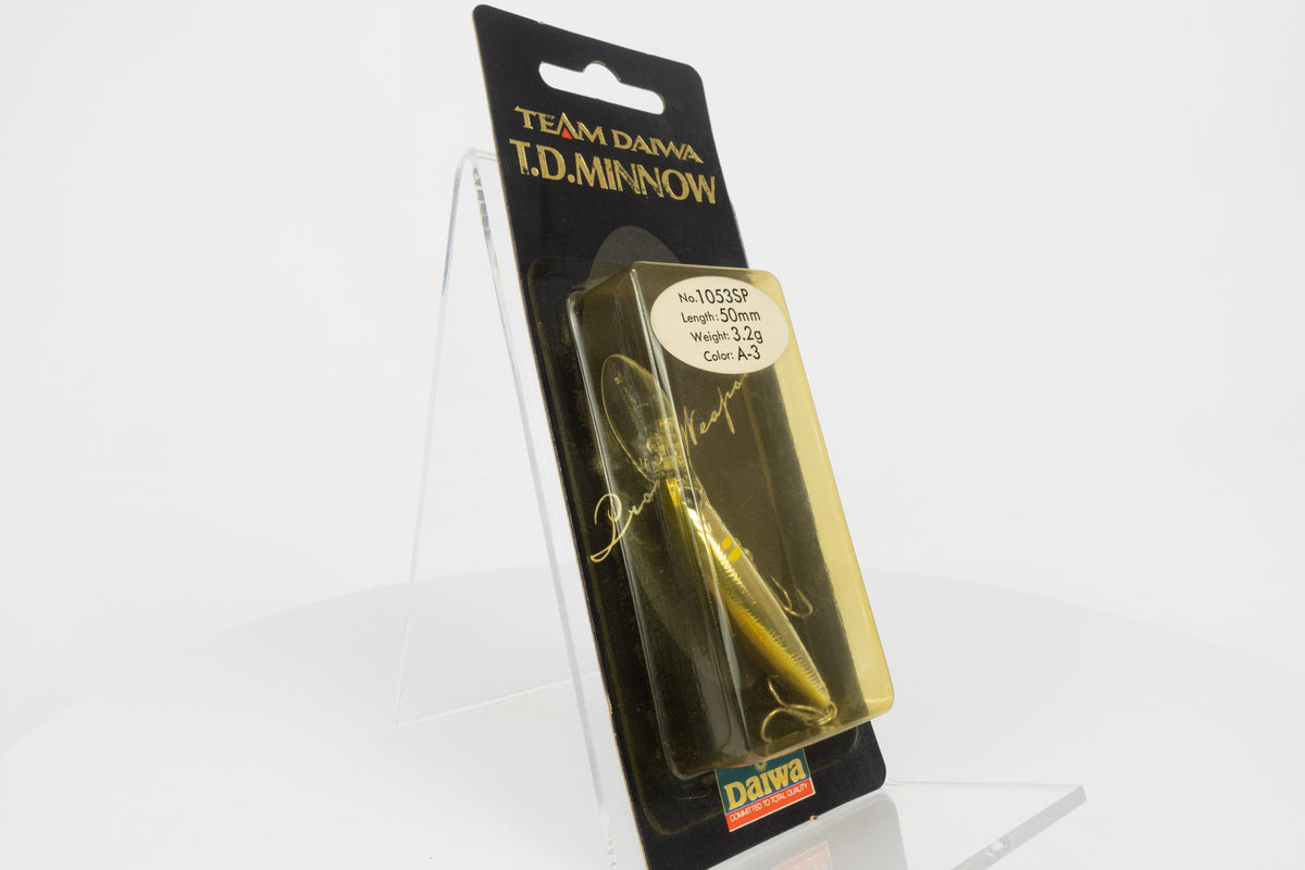 Team Daiwa T.D. Minnow 1053SP - A-3 fishing lure in original packaging, side view.