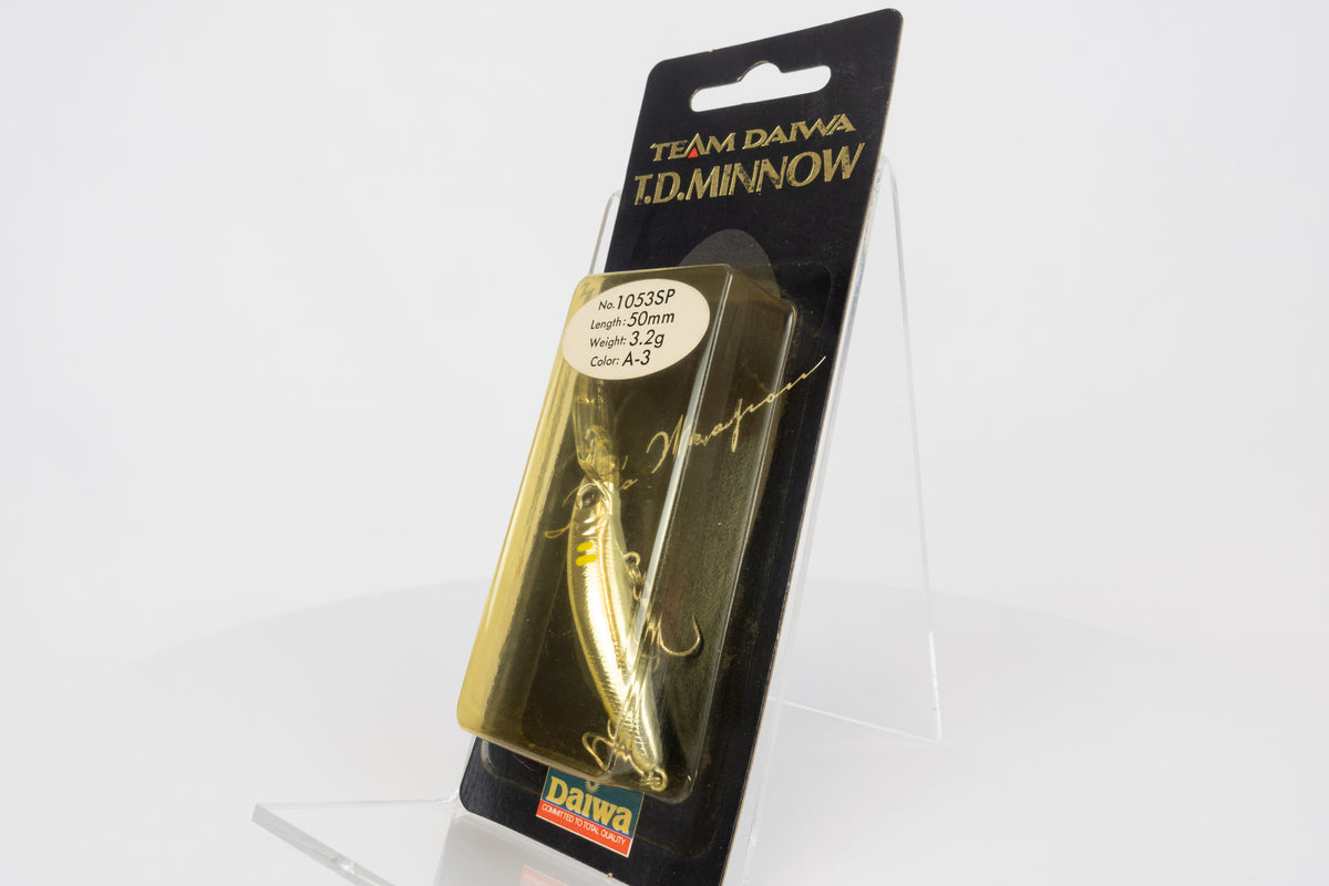 Team Daiwa T.D. Minnow 1053SP - A-3 fishing lure in original packaging, side view.
