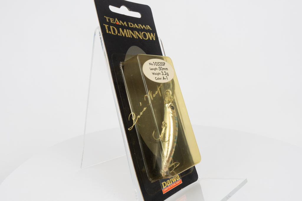 Team Daiwa T.D. Minnow 1053SP - A-1 fishing lure in original packaging, side view.