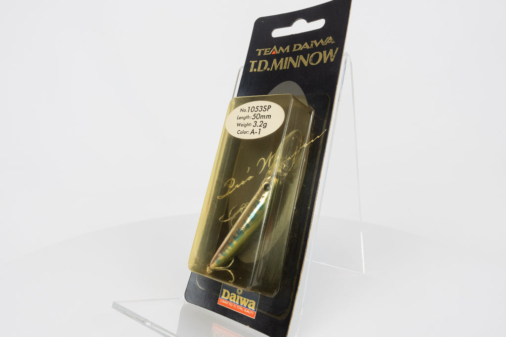 Team Daiwa T.D. Minnow 1053SP - A-1 fishing lure in original packaging, side view.