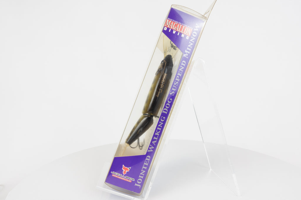 Jackall Magallon Diving - Snakehead, new in original packaging, discontinued lure, side view. 