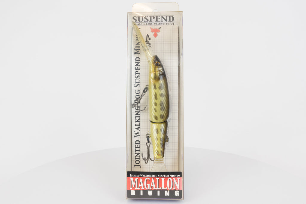 Jackall Magallon Diving - Snakehead, new in original packaging, discontinued lure, front view. 