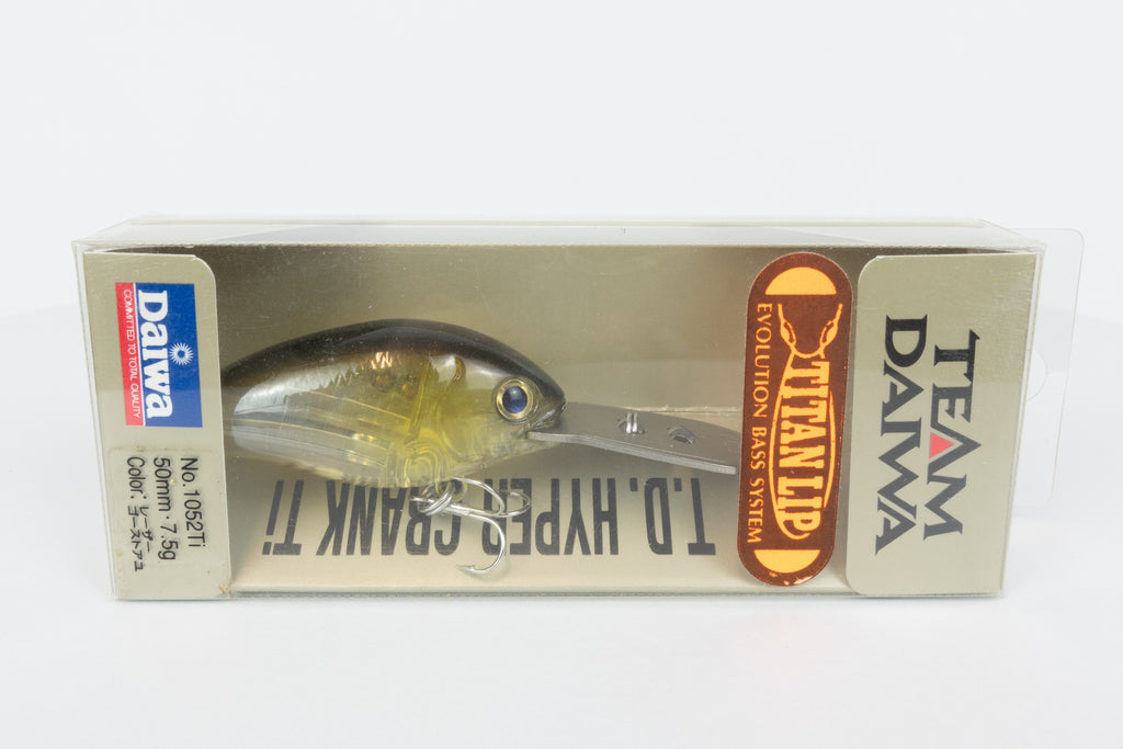 Team Daiwa T.D. Hyper Crank 1052Ti Laser Ghost Ayu vintage crankbait in original packaging.