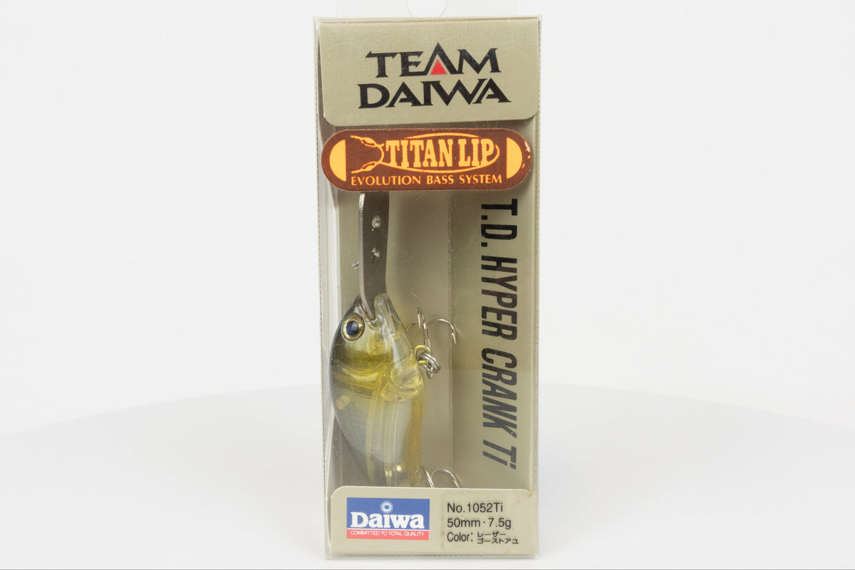 Team Daiwa T.D. Hyper Crank 1052Ti Laser Ghost Ayu vintage crankbait in original packaging, front package view. 