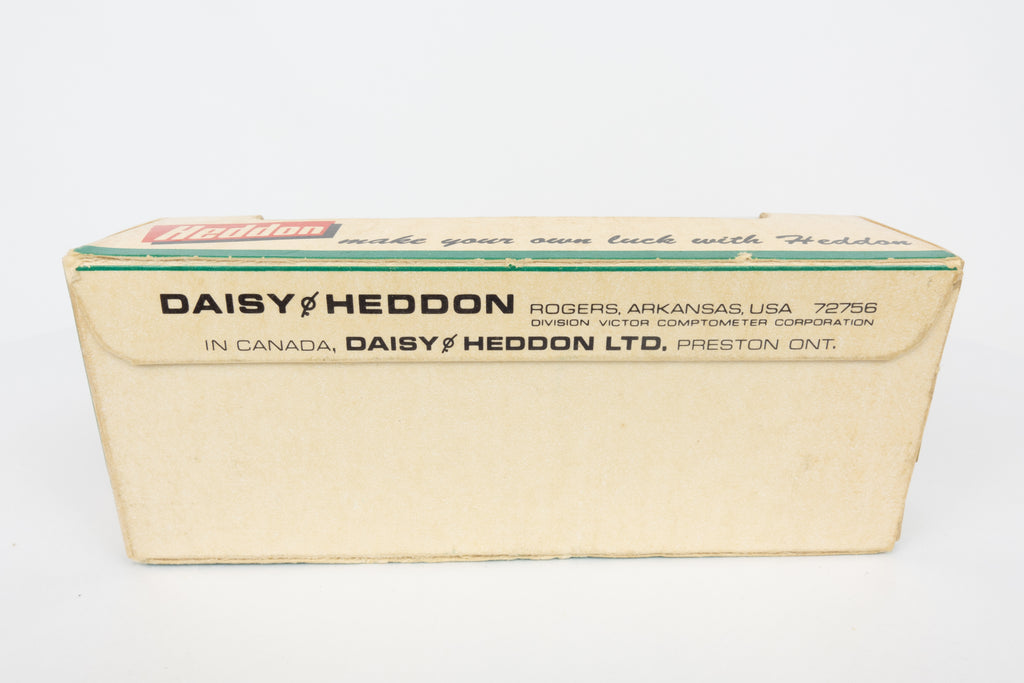 Heddon Crackleback 8000 WBC - White Black Crackle - vintage fishing lure from the USA in original packaging. View of lure box back